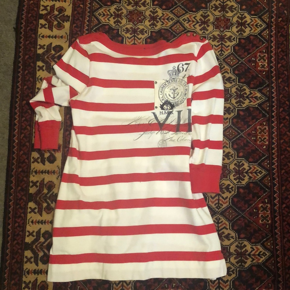 Ralph Lauren top. NWT. New Medium.  Stylish but super comfy.